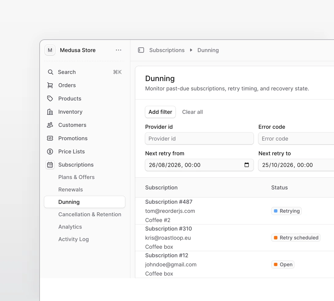 Automate Dunning & Retention