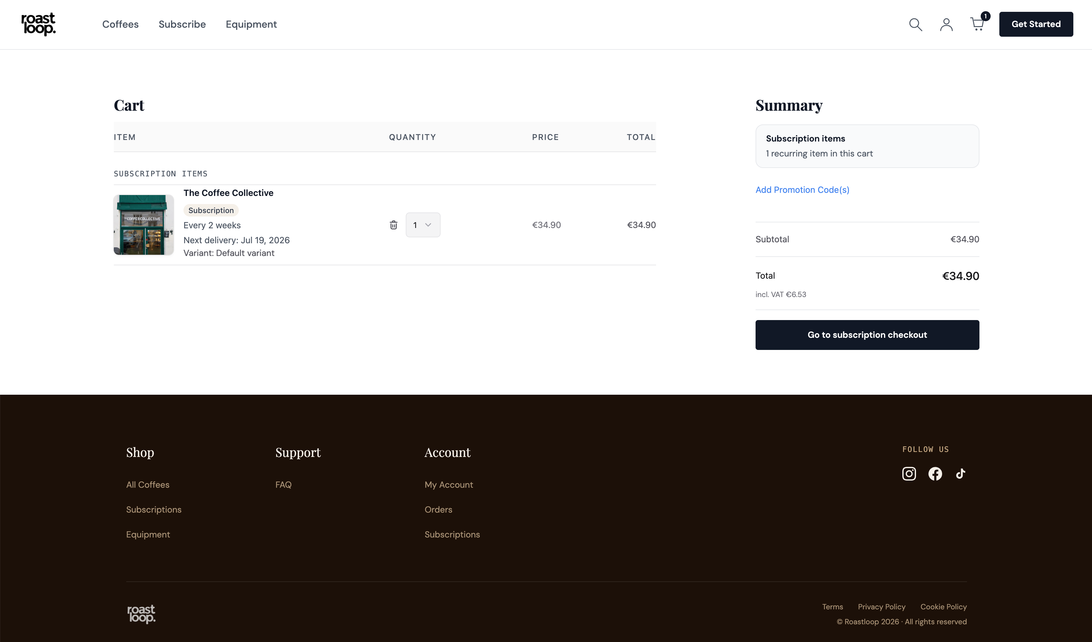 Medusa Admin active subscriptions list