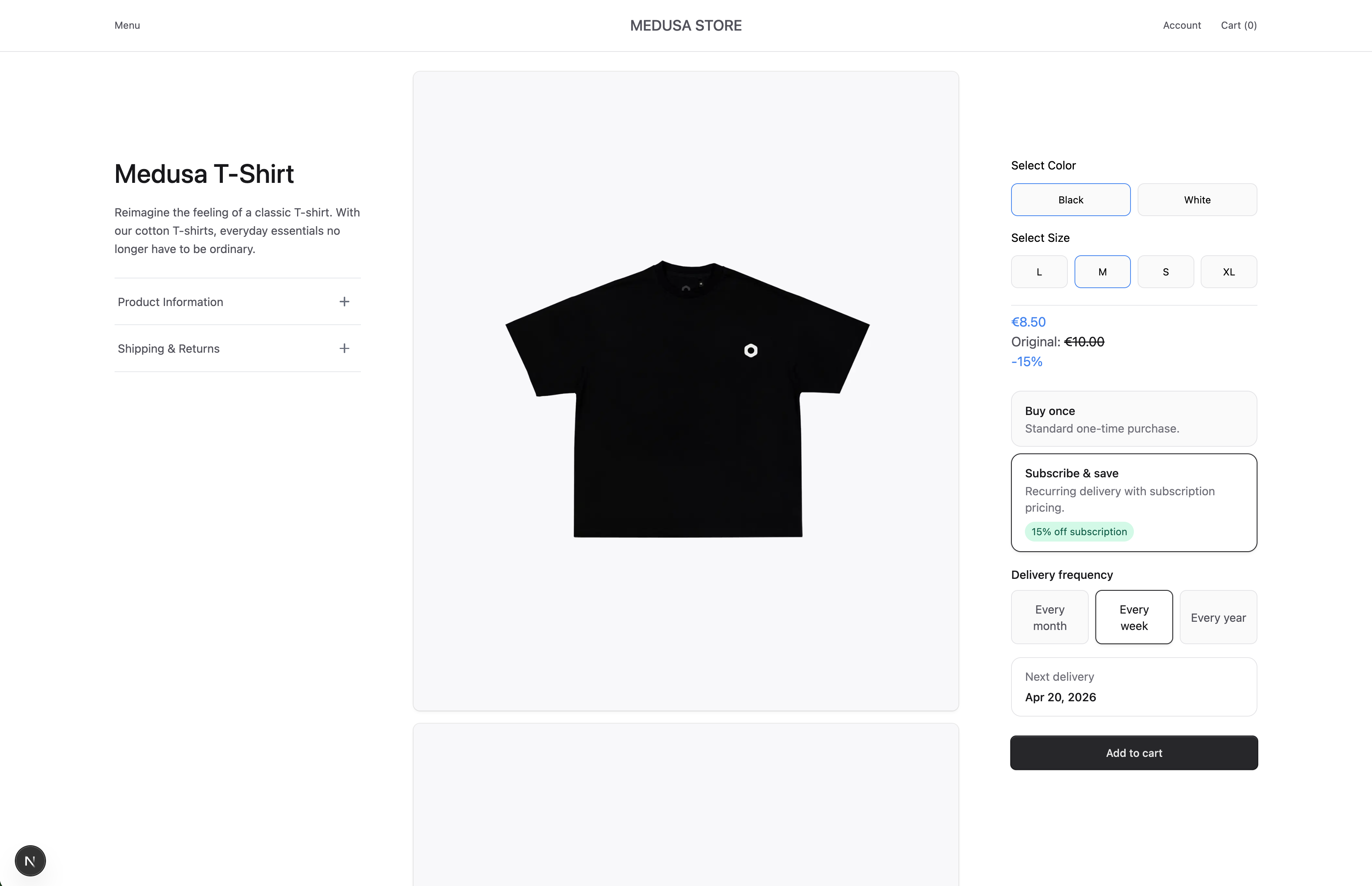 Reorder storefront integration preview